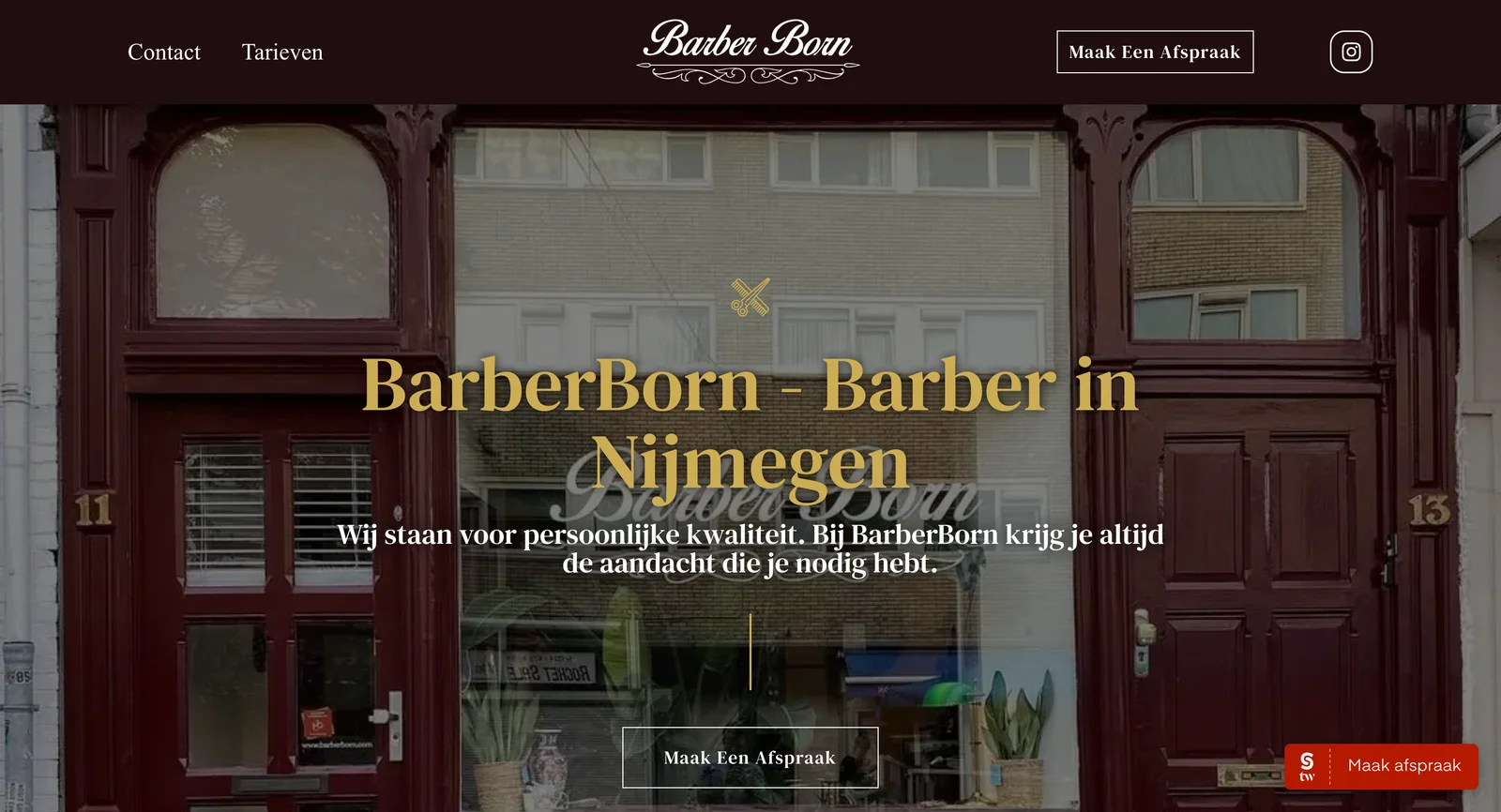 BarberBorn website