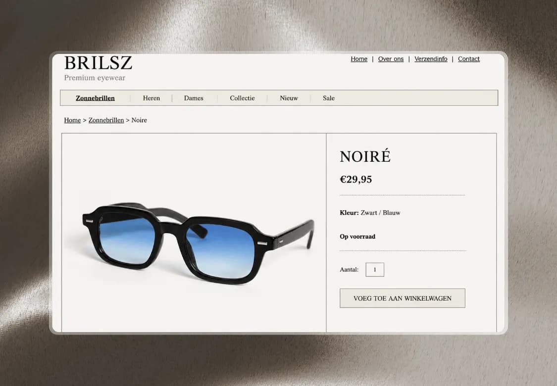 Brilsz, website voor het herontwerp