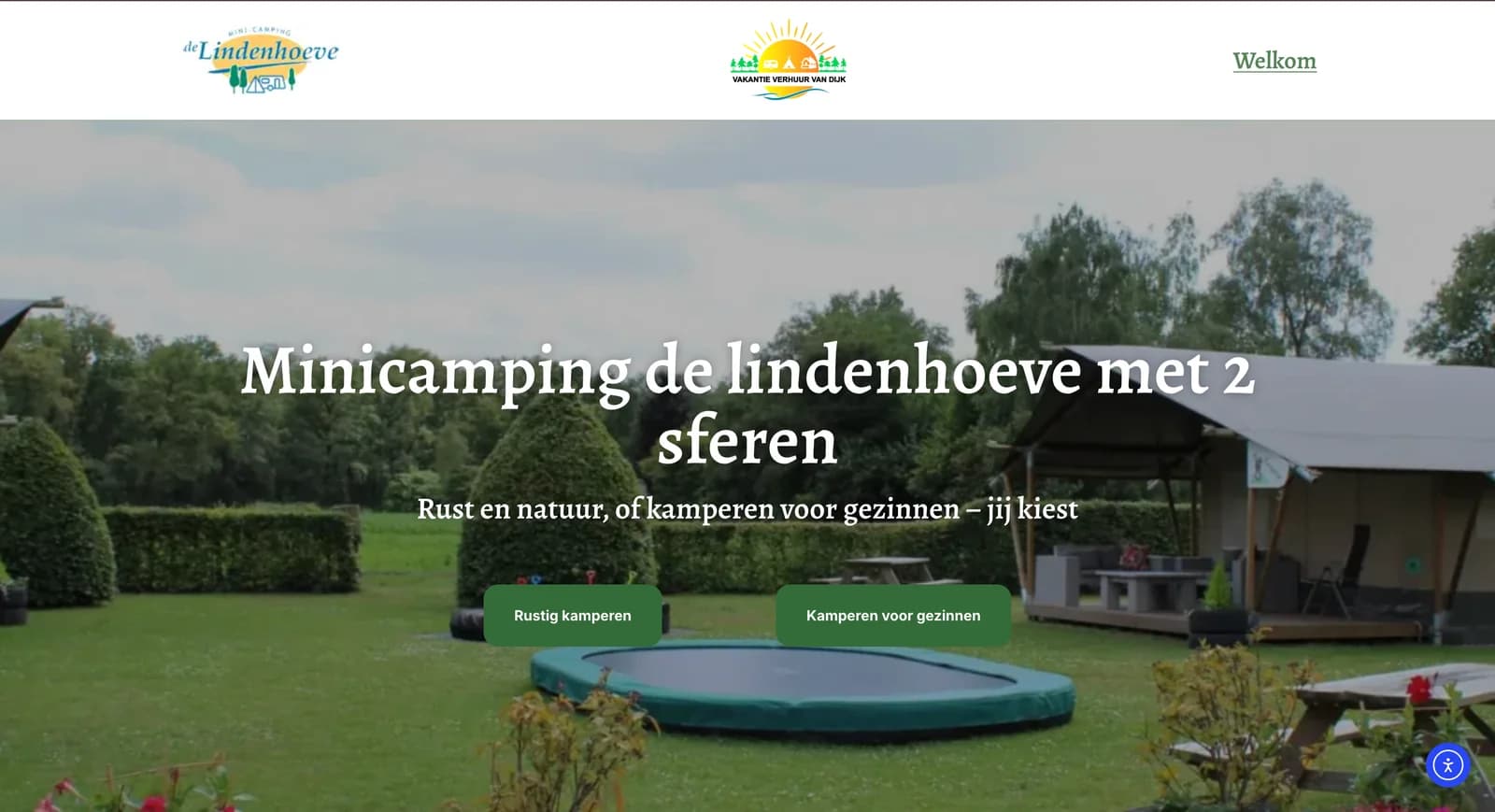 Minicamping de Lindenhoeve website
