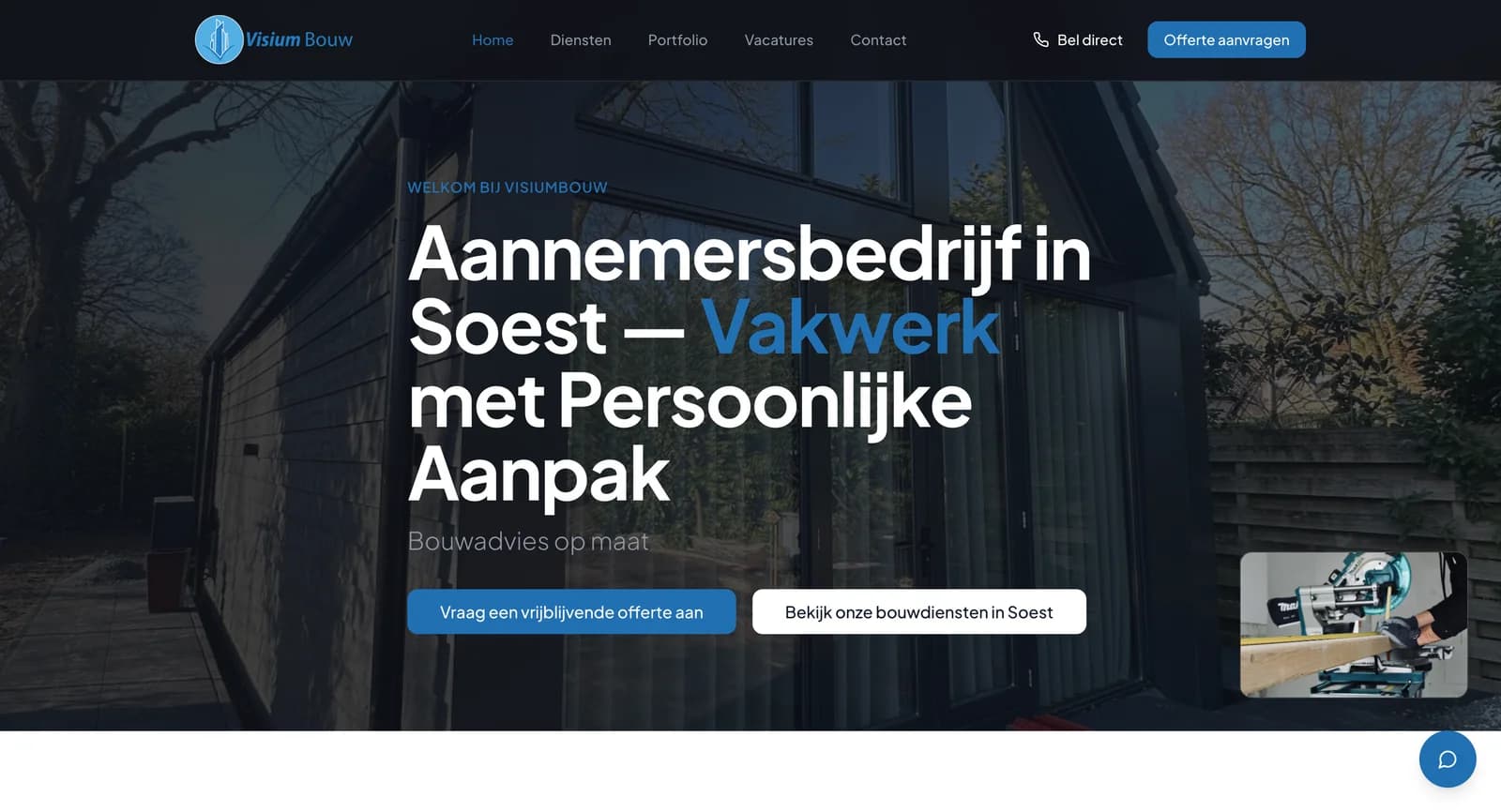 Visium Bouw website